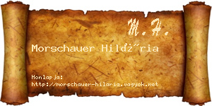 Morschauer Hilária névjegykártya